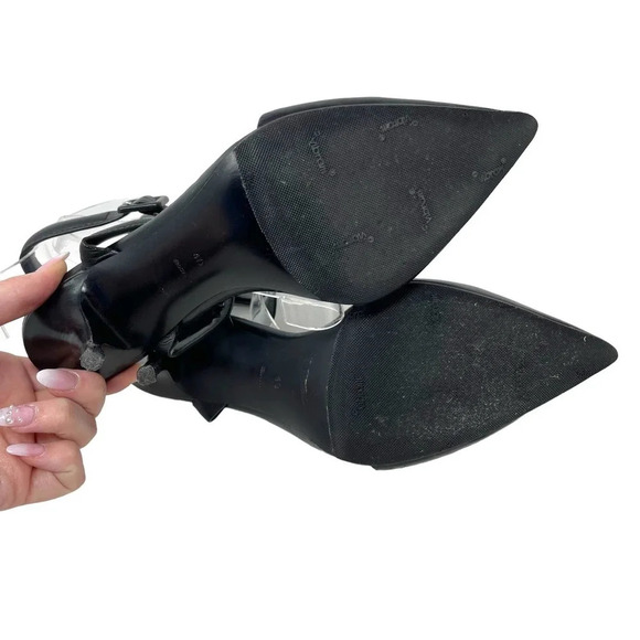Alexander‎ Wang Lovisa Heels d’Orsay Pump Pointed Toe Leather BlackSize 40 US 10 - Picture 11 of 12
